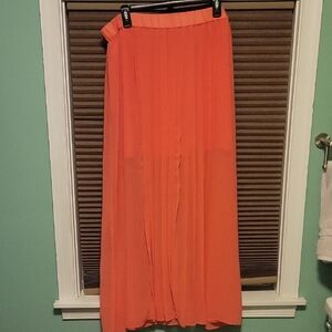 Moschino Bright Coral Maxi Skirt